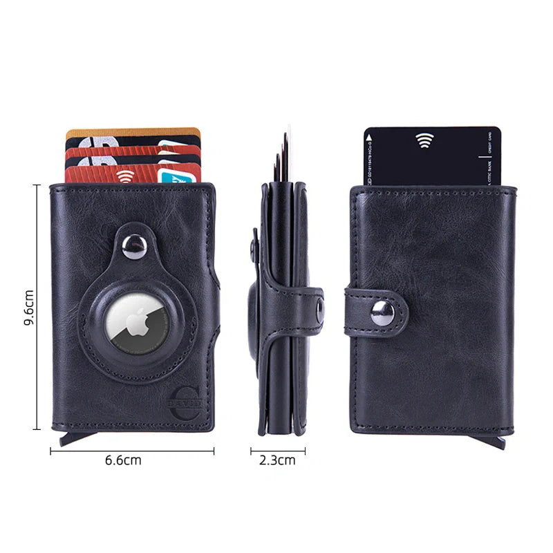 Personalized Leather AirTag Wallet