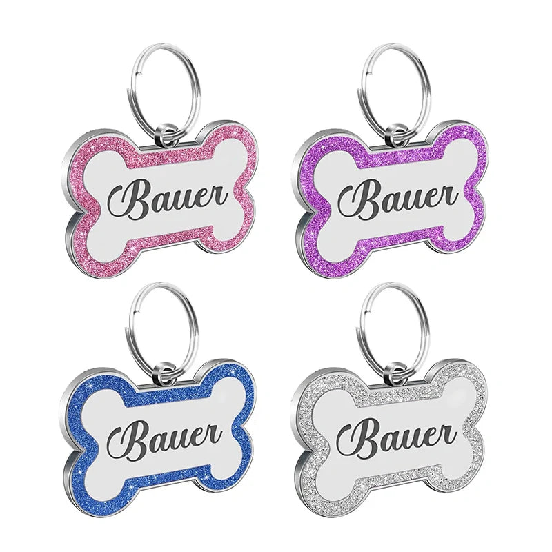 Personalized Leather Dog Collar with Name – Custom Engraved Pet ID Collar | Adjustable Dog Accessory
