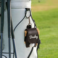 Personalized Leather Golf Ball Bag – Custom Mini Golf Tee Holder, Golf Gift for Dad, Husband or Boyfriend