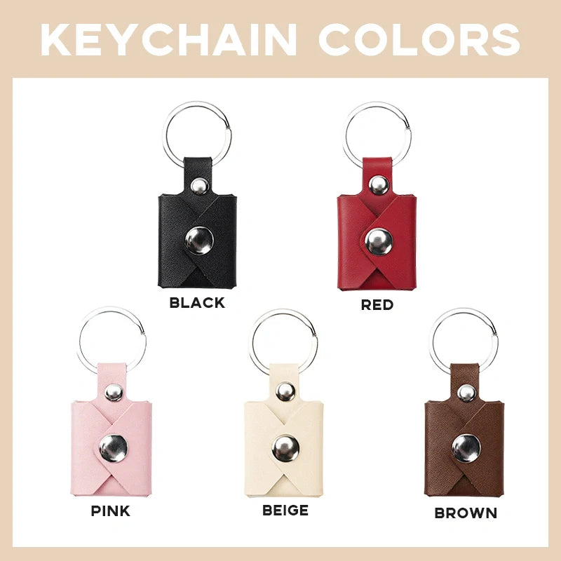 Personalized Leather Photo Album Keychain