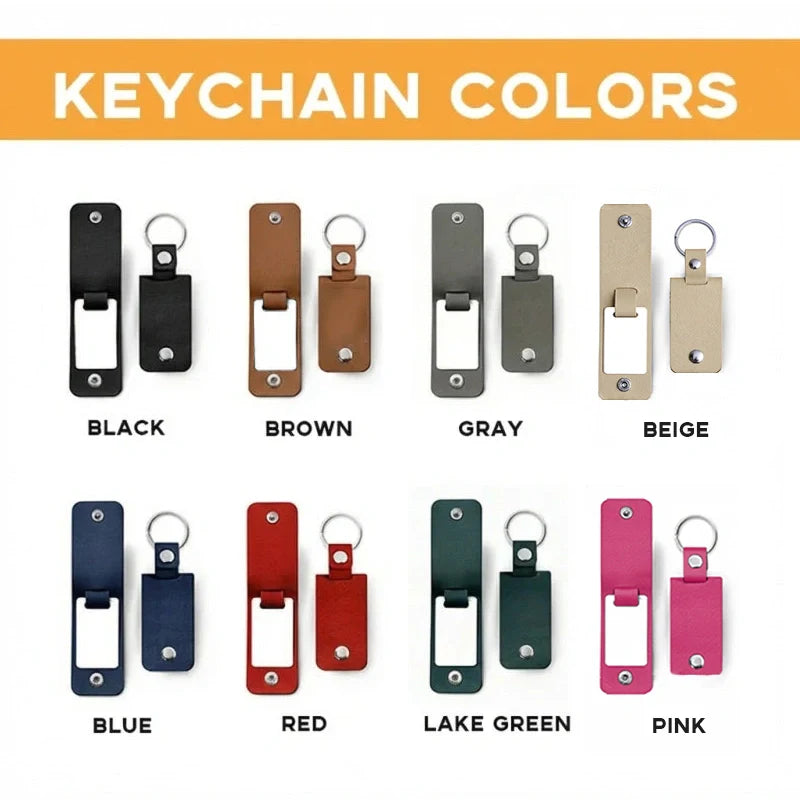 Personalized Leather Photo Keychain for Mom – Custom Kids Photo & Engraved Message Gift | Mother’s Day Keepsake