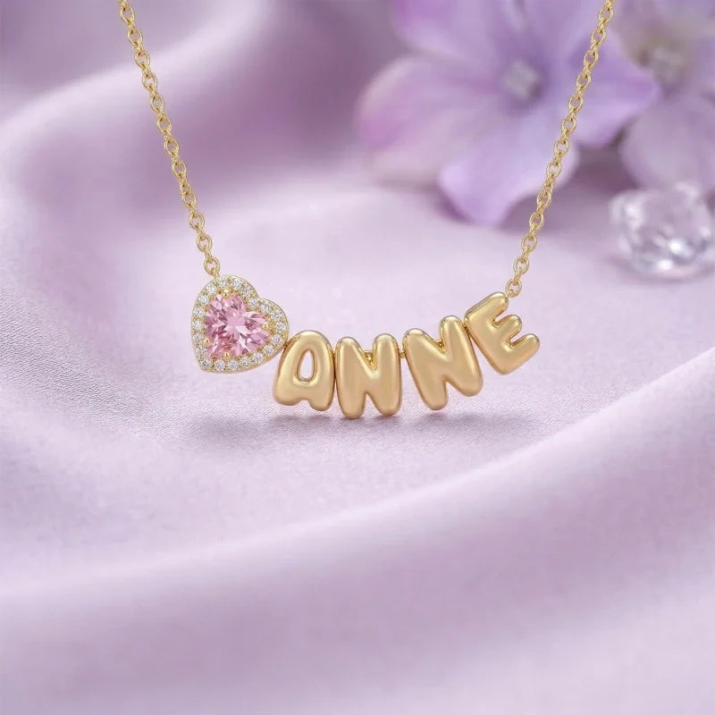Personalized Mom Name Necklace with Birthstone – Custom Kids Names Jewelry Gift for Mother