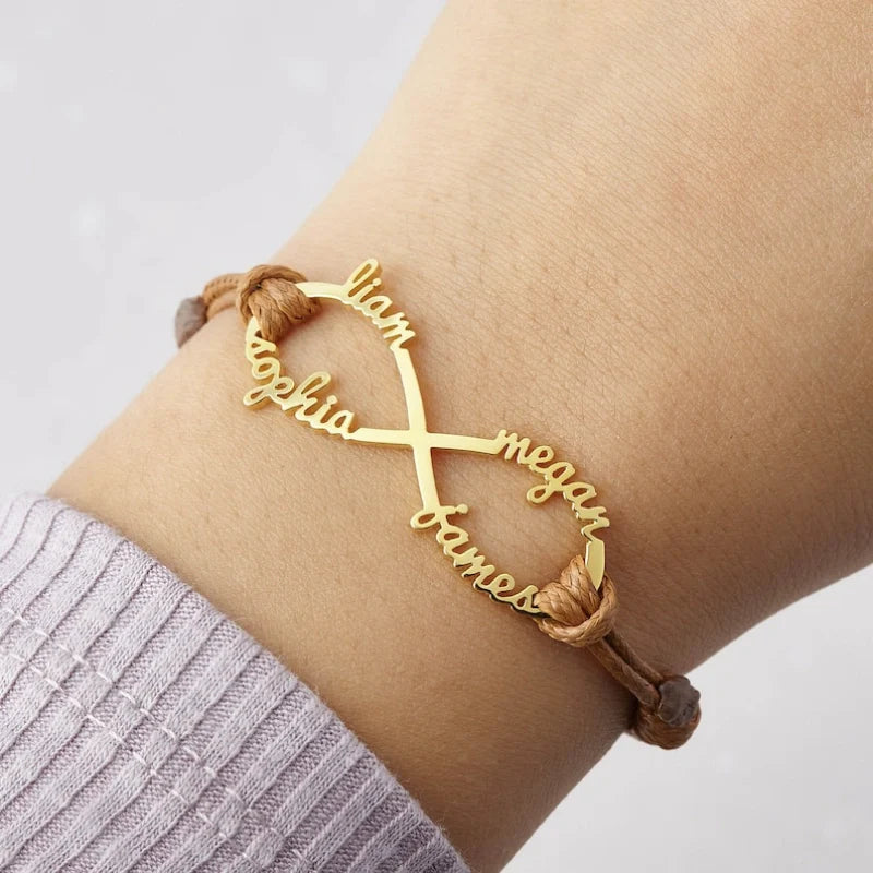 Personalized New Mom Name Bracelet – Custom Kids Name Jewelry | First Mother’s Day Gift