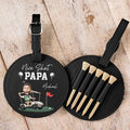 Personalized “Nice Shot Daddy” Photo Leather Golf Bag Tag – Custom Picture Gift for Golf Lovers