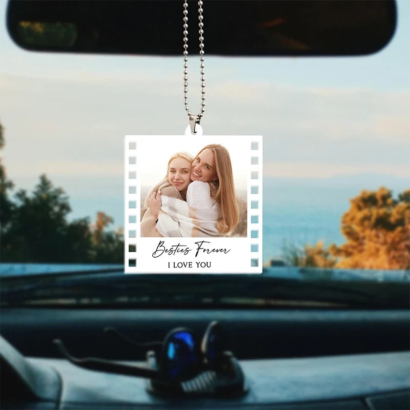 Personalized Photo Car Ornament – Custom Drive Safe Gift