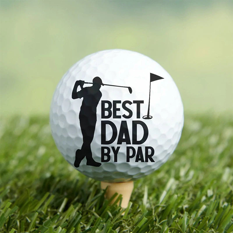 Personalized Photo Golf Ball – “Best Dad by Par” Custom Gift for Dad, Grandpa & Golf Lovers