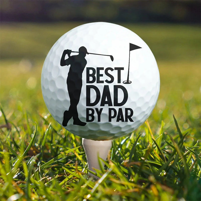 Personalized Photo Golf Ball – “Best Dad by Par” Custom Gift for Dad, Grandpa & Golf Lovers