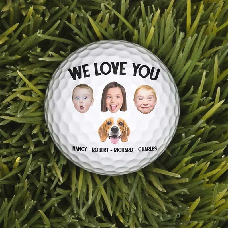 Personalized Photo Golf Ball – “Best Dad by Par” Custom Gift for Dad, Grandpa & Golf Lovers