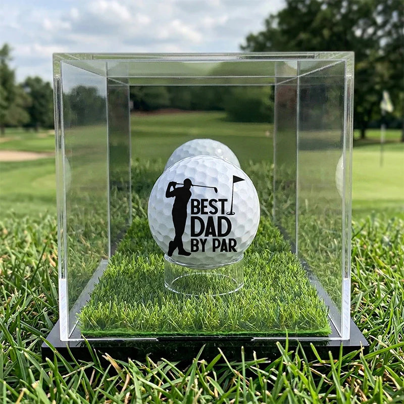 Personalized Photo Golf Ball – “Best Dad by Par” Custom Gift for Dad, Grandpa & Golf Lovers