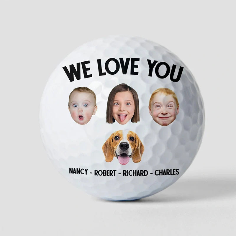 Personalized Photo Golf Ball – “Best Dad by Par” Custom Gift for Dad, Grandpa & Golf Lovers