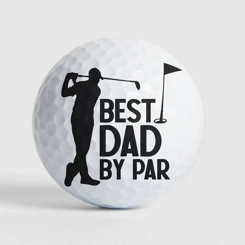 Personalized Photo Golf Ball – “Best Dad by Par” Custom Gift for Dad, Grandpa & Golf Lovers