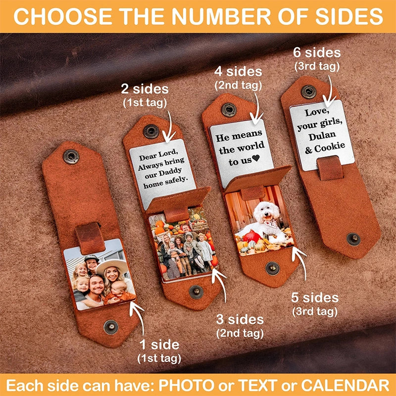 Personalized Photo Keychain for Mom – Custom Leather Keepsake Gift for Mother’s Day