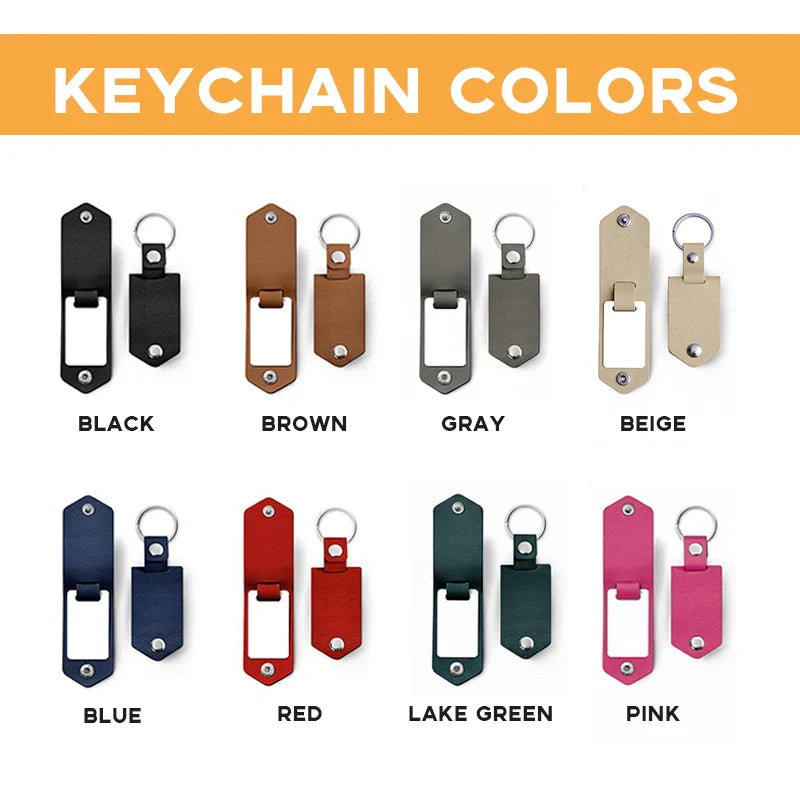 Personalized Photo Keychain for Mom – Custom Leather Keepsake Gift for Mother’s Day