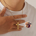 Personalized Photo Projection Cross Necklace