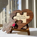 Personalized Puzzle Heart Name Sign