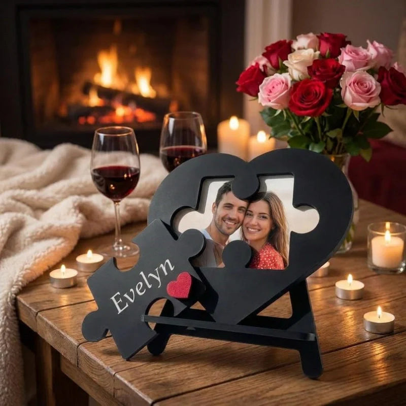 Personalized Puzzle Heart Name Sign