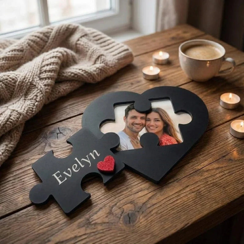 Personalized Puzzle Heart Name Sign