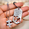 Personalized Puzzle Piece Keychain & Necklace Set – You Are My Missing Piece Couple Gift