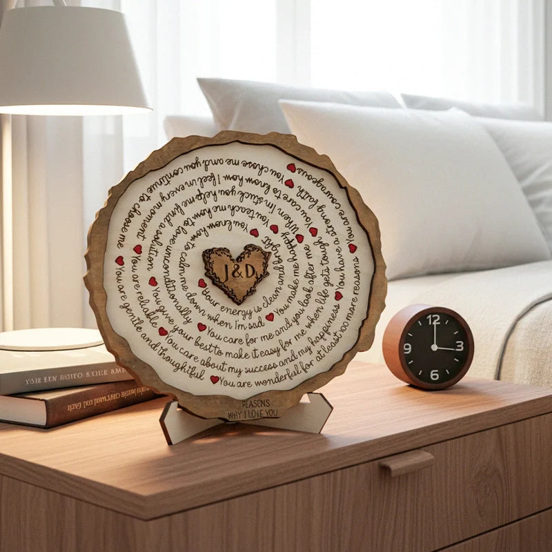 Personalized “Reasons Why I Love You” Wooden Décor