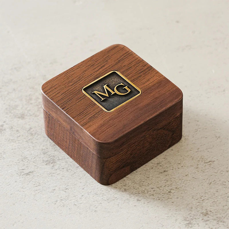 Personalized Valentine’s Day Cufflinks with Wooden Box