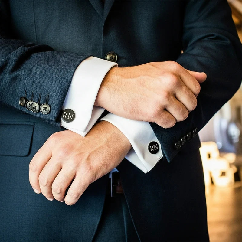 Personalized Valentine’s Day Cufflinks with Wooden Box