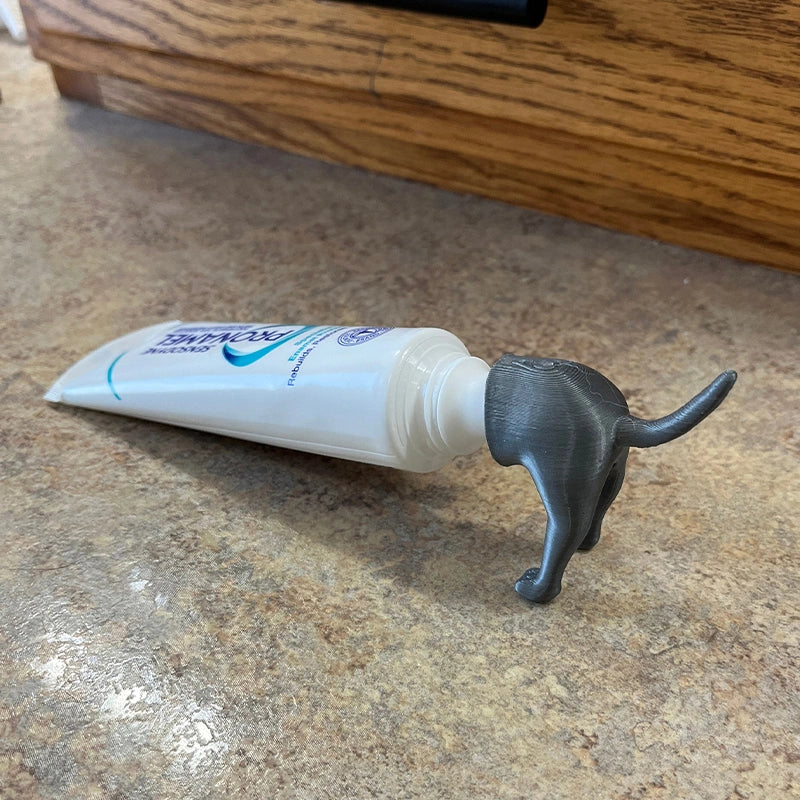 Pooping Dog Butt Toothpaste Topper