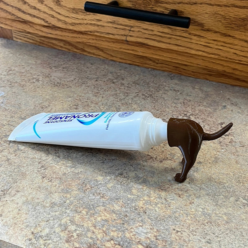 Pooping Dog Butt Toothpaste Topper
