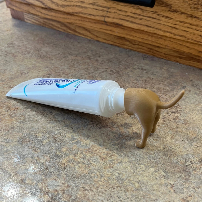 Pooping Dog Butt Toothpaste Topper
