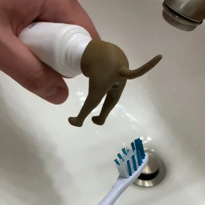 Pooping Dog Butt Toothpaste Topper