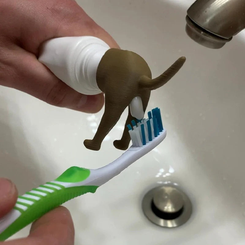 Pooping Dog Butt Toothpaste Topper
