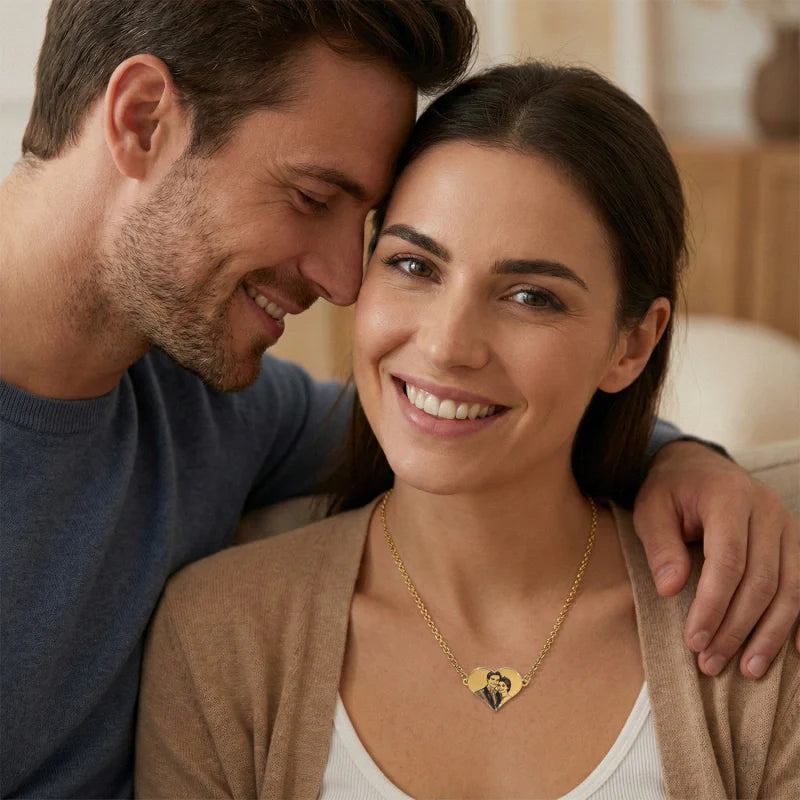 Real Picture Heart Necklace