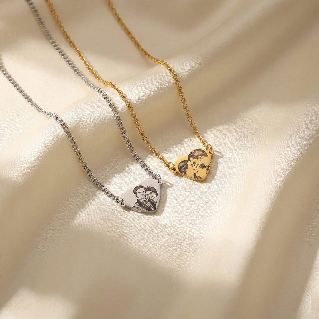 Custom Portrait Personalized Photo Necklace