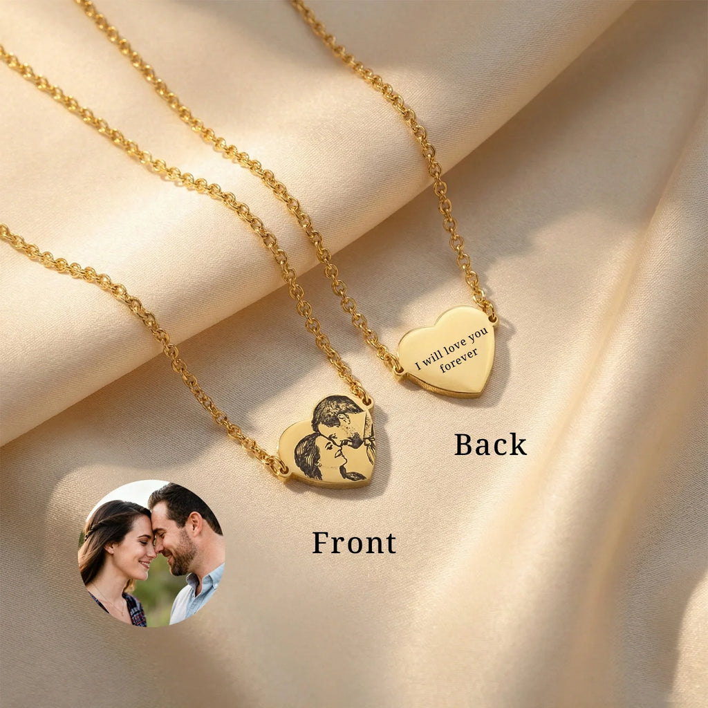 Custom Portrait Personalized Photo Necklace