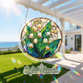 Secret Lily Valley Acrylic Suncatcher – Enchanted Floral Light-Catching Window Hanging Decor