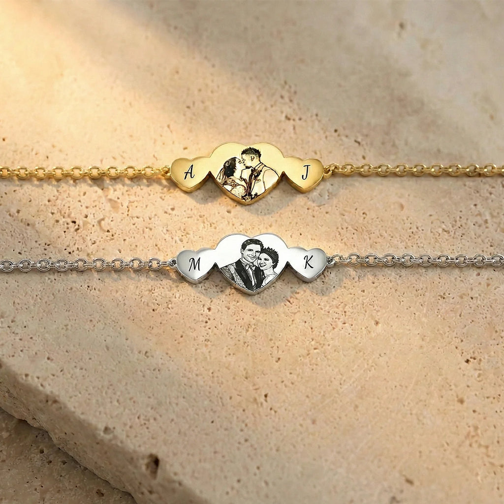 “Testimony of Love” Personalized Photo Initial Bracelet
