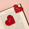 Valentine’s Day Leather Heart Bookmark