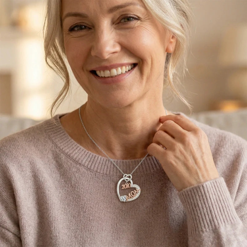 “Year of My Mom” Necklace – Personalized Mother’s Day Gift, Custom Mom Necklace, Meaningful Jewelry for Mom