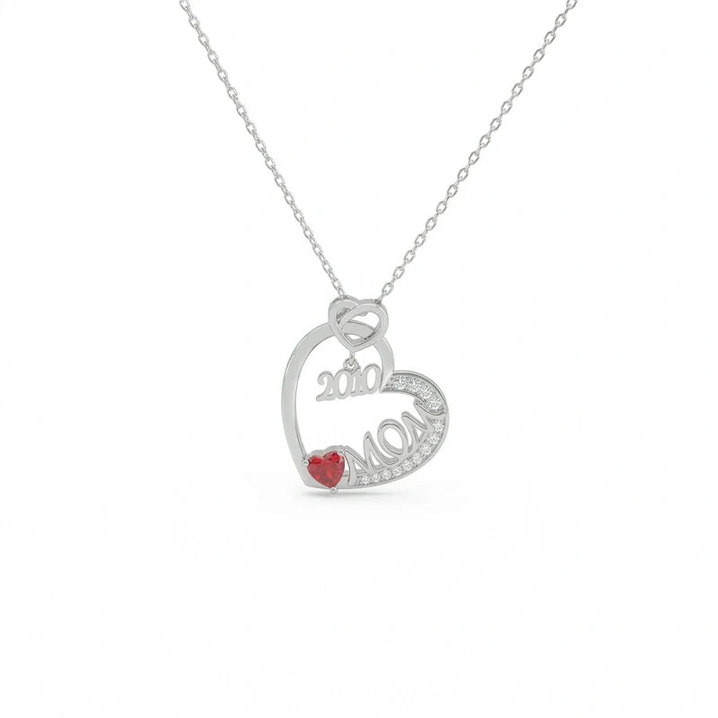 “Year of My Mom” Necklace – Personalized Mother’s Day Gift, Custom Mom Necklace, Meaningful Jewelry for Mom